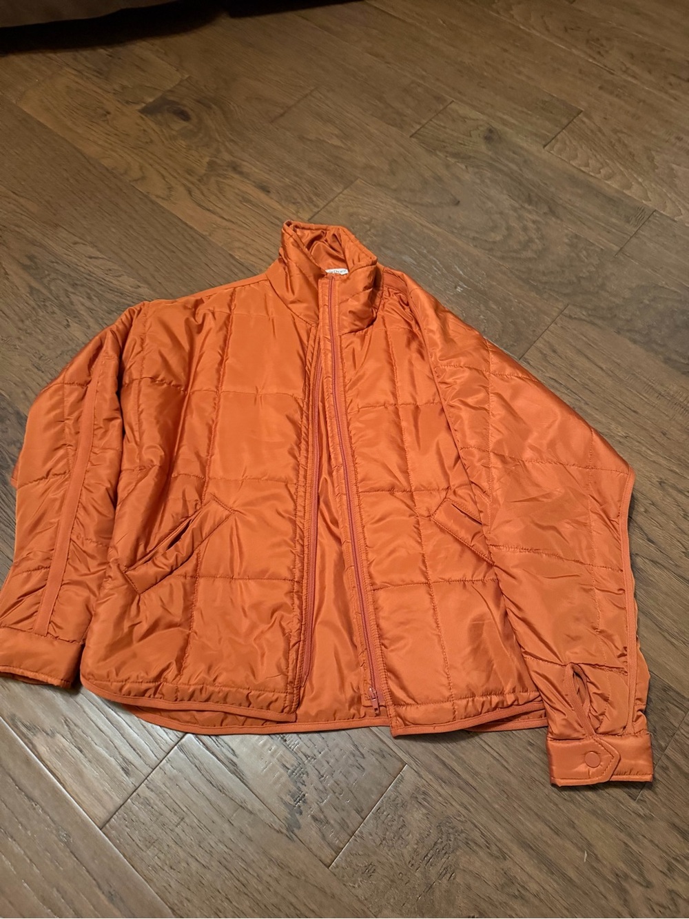 DAVI & DANI Orange Quilted Puffer Jacket